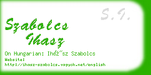 szabolcs ihasz business card